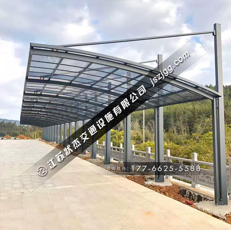 斜拉式鋁合金自行車(chē)棚