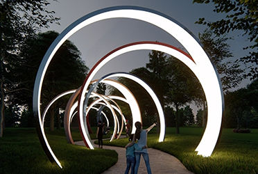 梧州公園圓形景觀鋼結(jié)構(gòu)廊架價格