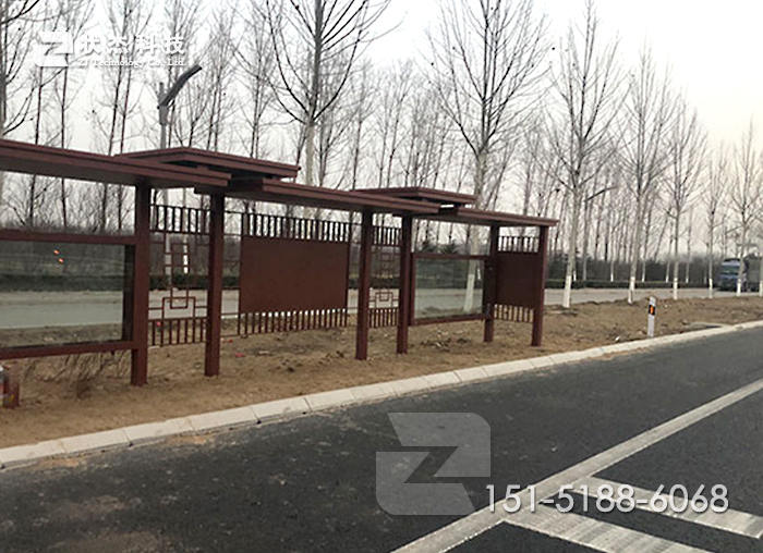 遼寧盤錦農村候車亭安裝完成