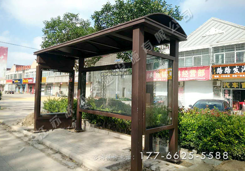 江蘇鹽城鄉(xiāng)鎮(zhèn)簡(jiǎn)約公交車站臺(tái)