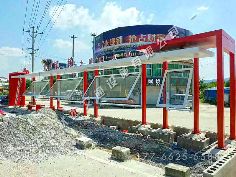 安徽池州鄉(xiāng)鎮(zhèn)公交站臺(tái)安裝完成